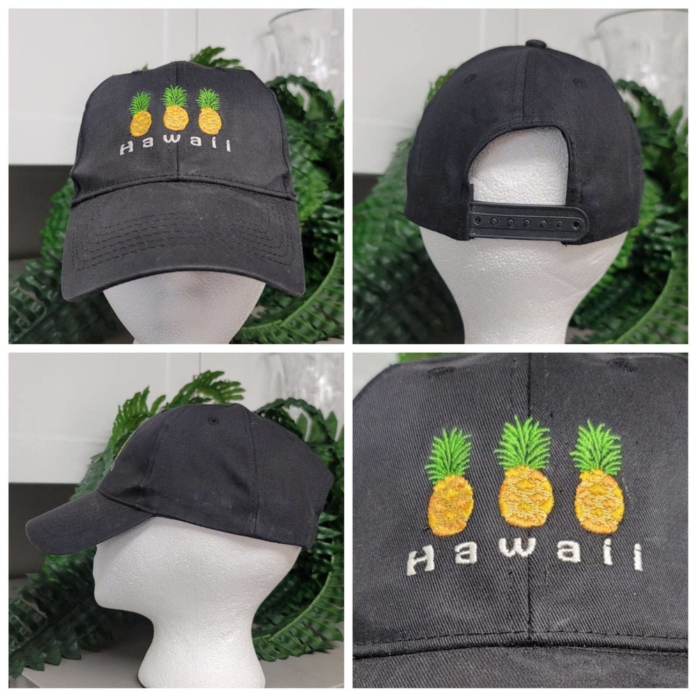 Vtg Hawaiian Headwear Hawaii Pineapples Snapback Hat
